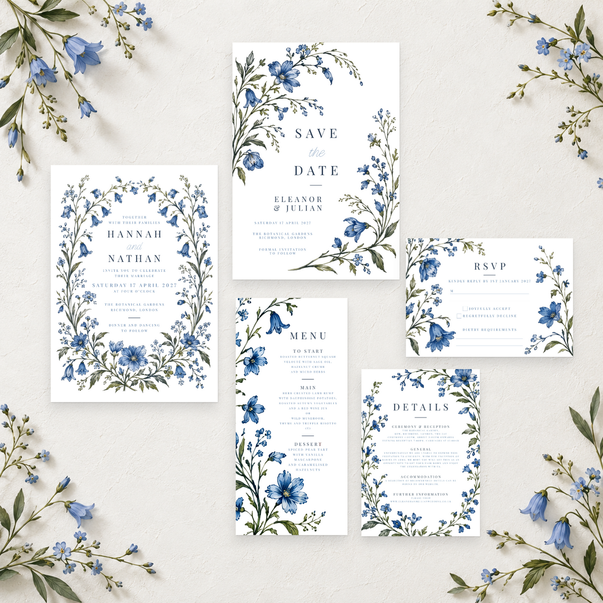 The Blue Floral Range