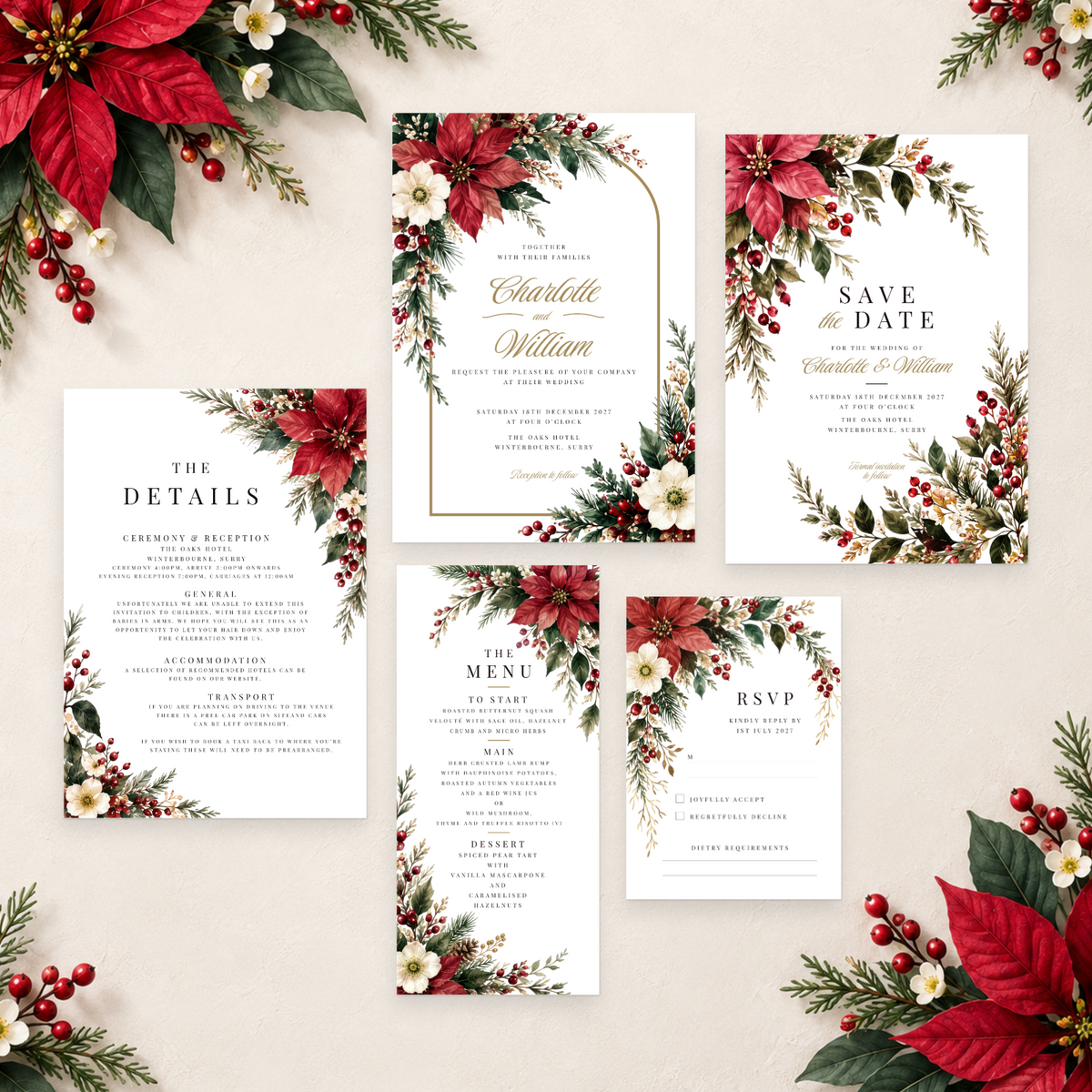 The Christmas Poinsettia Range