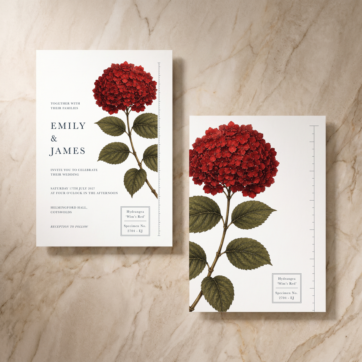 Botanist wedding invitation suite