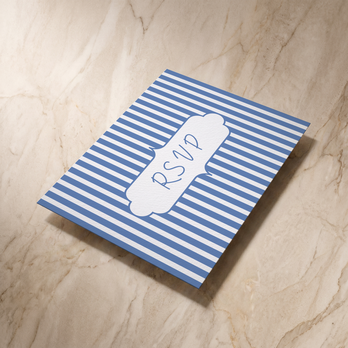 Parlour wedding RSVP card, front and reverse, designed and printed in Suffolk