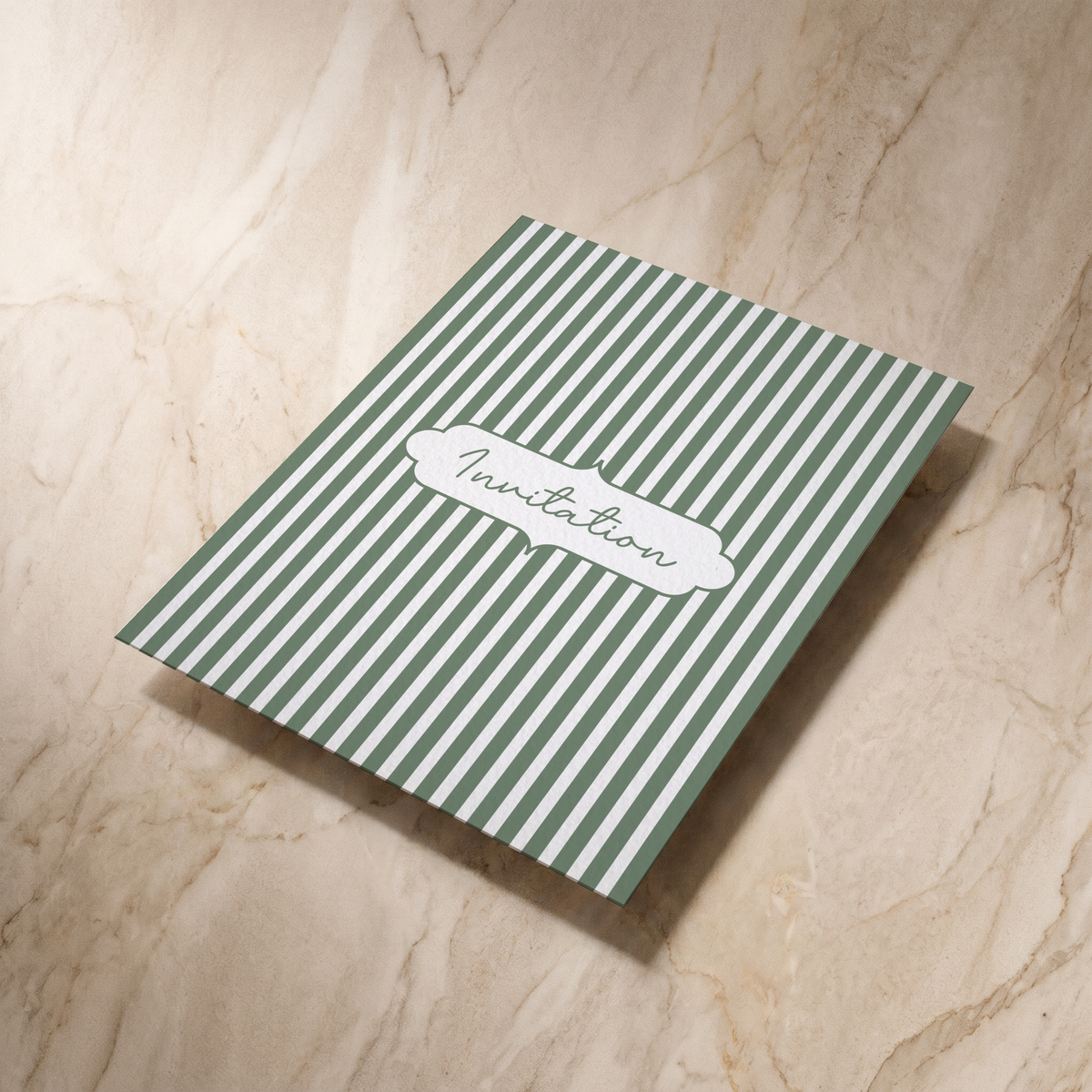 Parlour wedding invitation, front and reverse, designed and printed in Suffolk