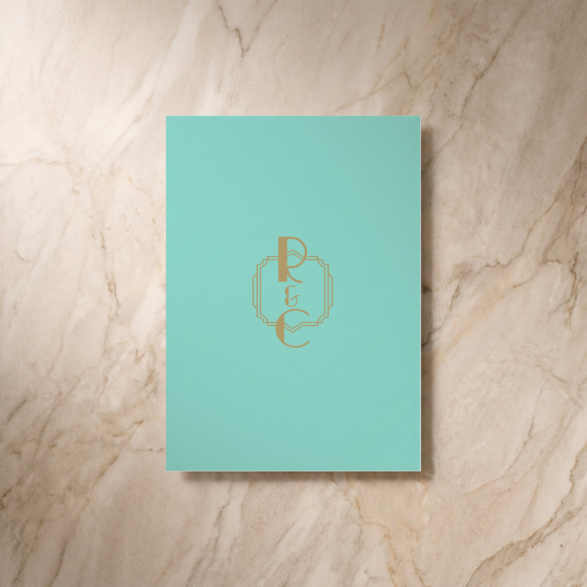 Art Deco wedding save the date card, reverse design, designed and printed in Suffolk