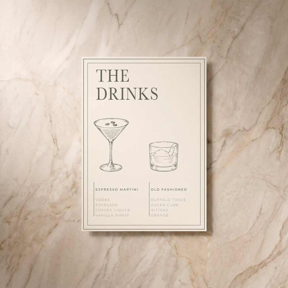 Heritage Drinks List by Gild & Ink – view 1