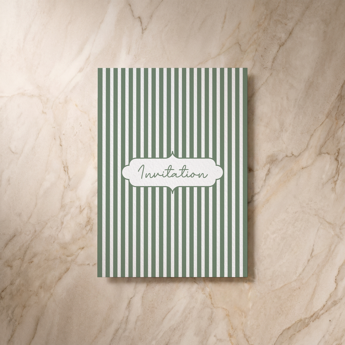 Parlour wedding invitation, reverse design, designed and printed in Suffolk