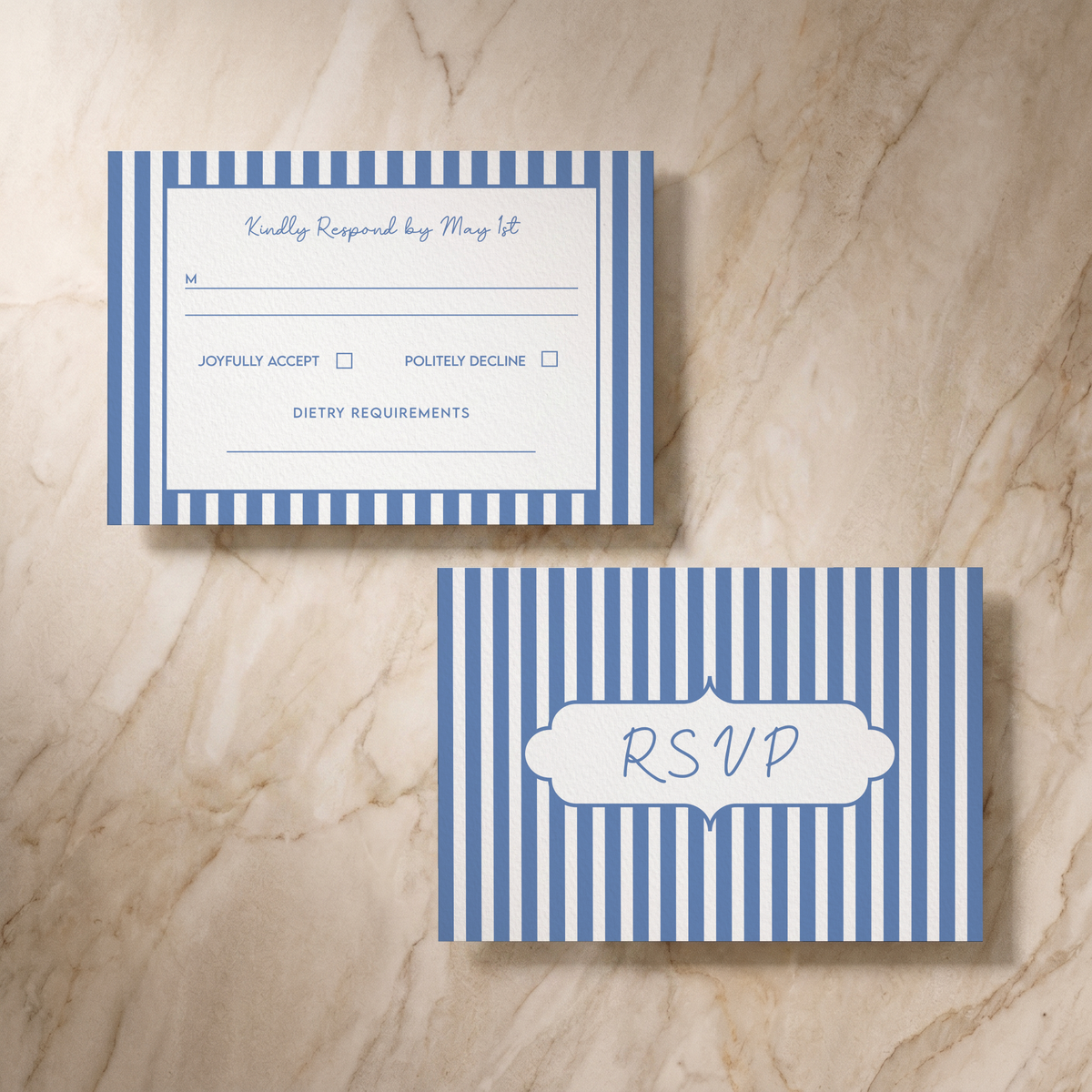 Parlour wedding RSVP card, design detail, designed and printed in Suffolk