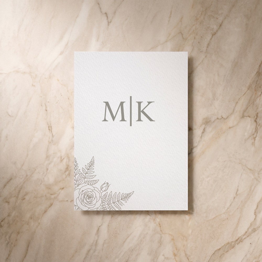 Line Garden save the date card, reverse design, designed and printed in Suffolk