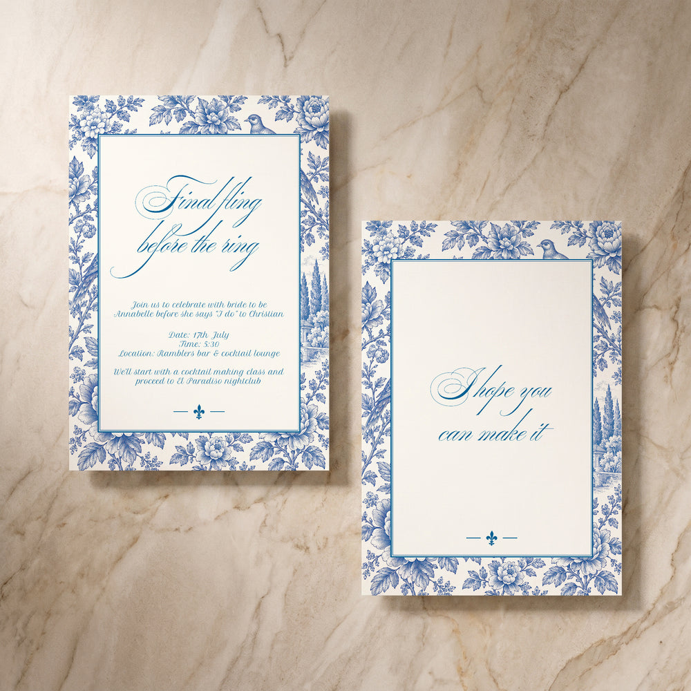 Porcelain Hen Do, front and back pair