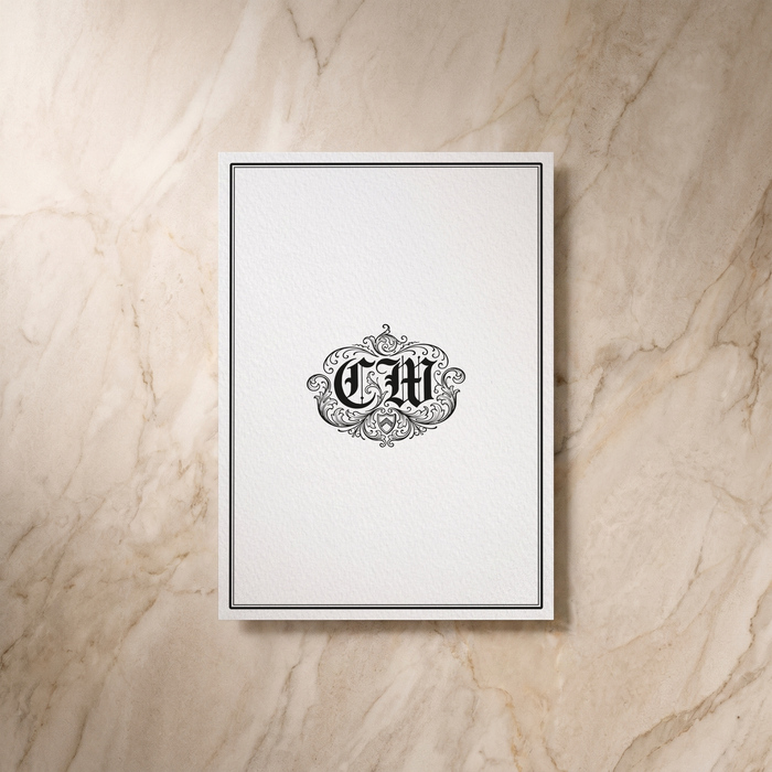 Regency wedding invitation, reverse