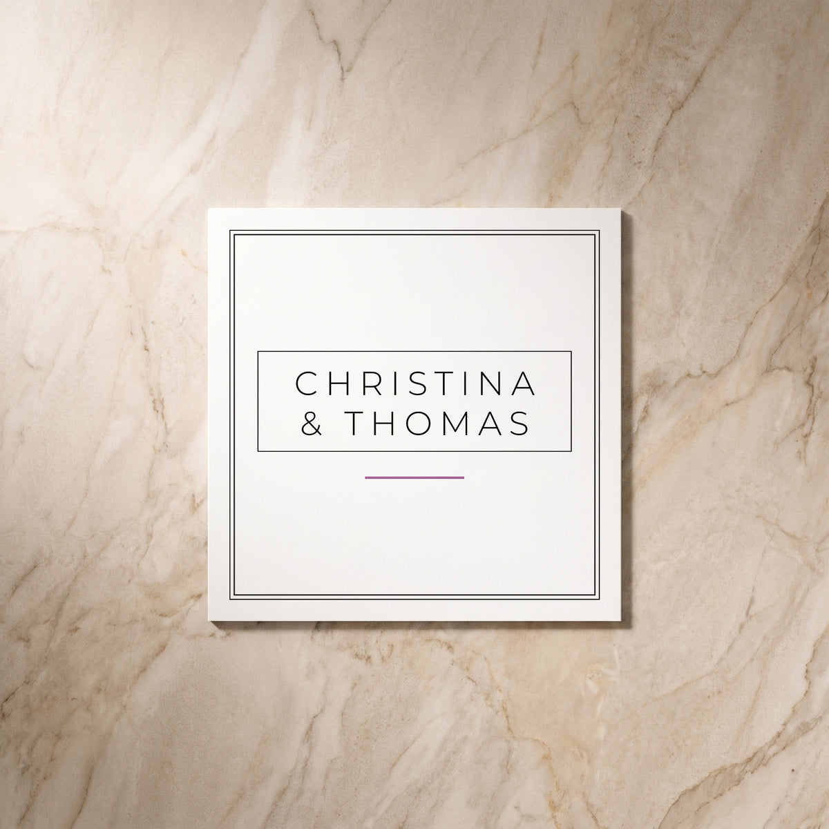 Simplicity wedding save the date card, reverse design, designed and printed in Suffolk