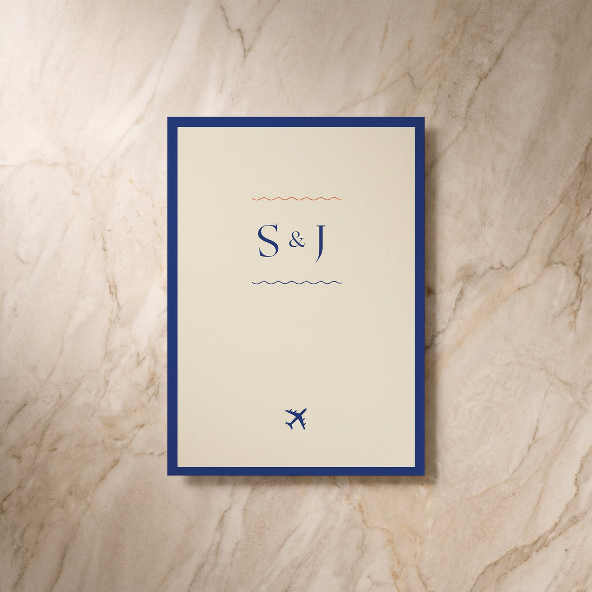 Travel wedding invitation, reverse design, designed and printed in Suffolk