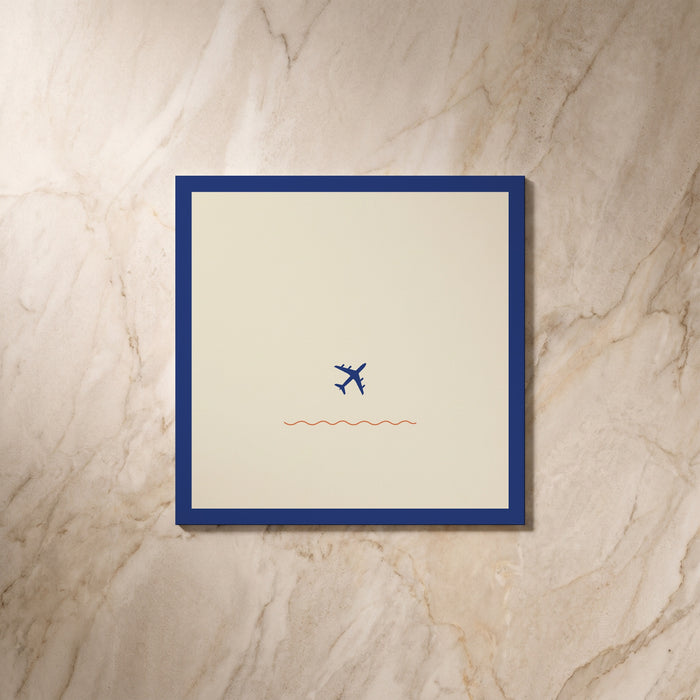 Travel RSVP card, reverse design, designed and printed in Suffolk