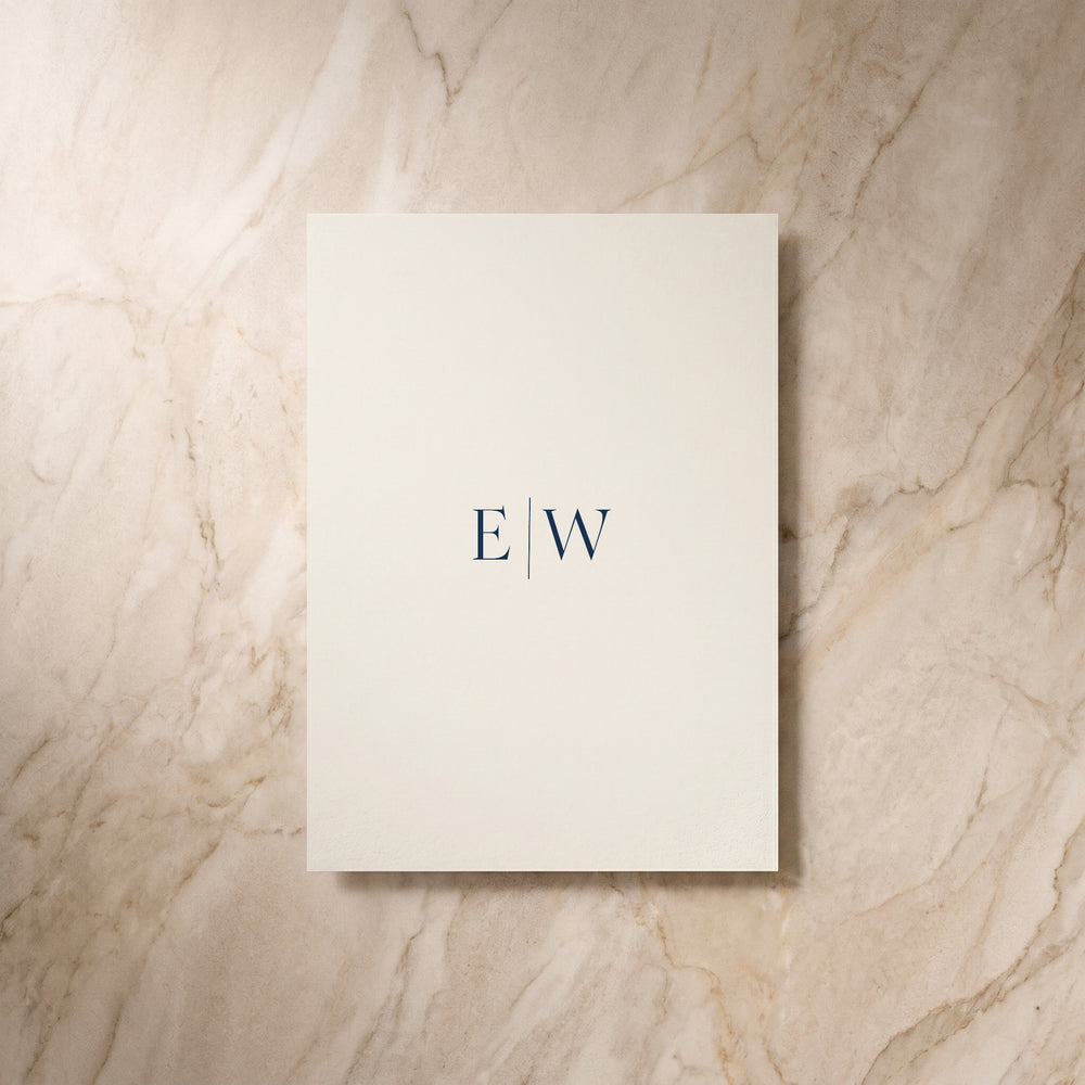 Uccello wedding invitation, back view