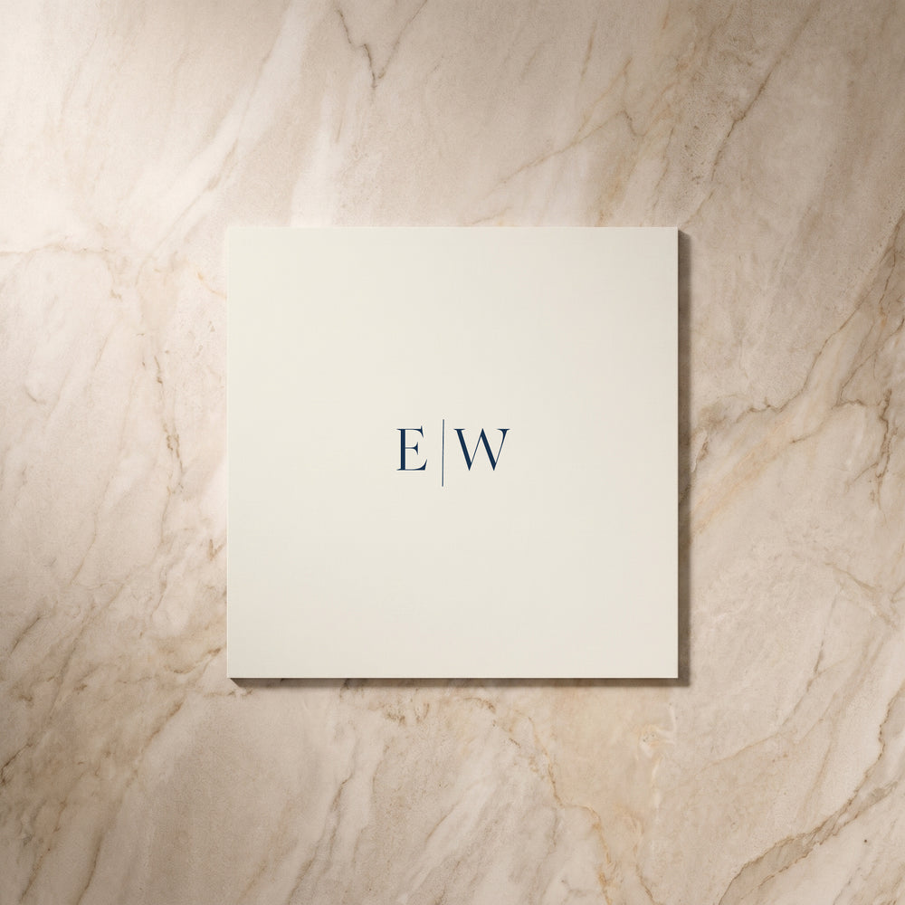 Uccello wedding menu, back view