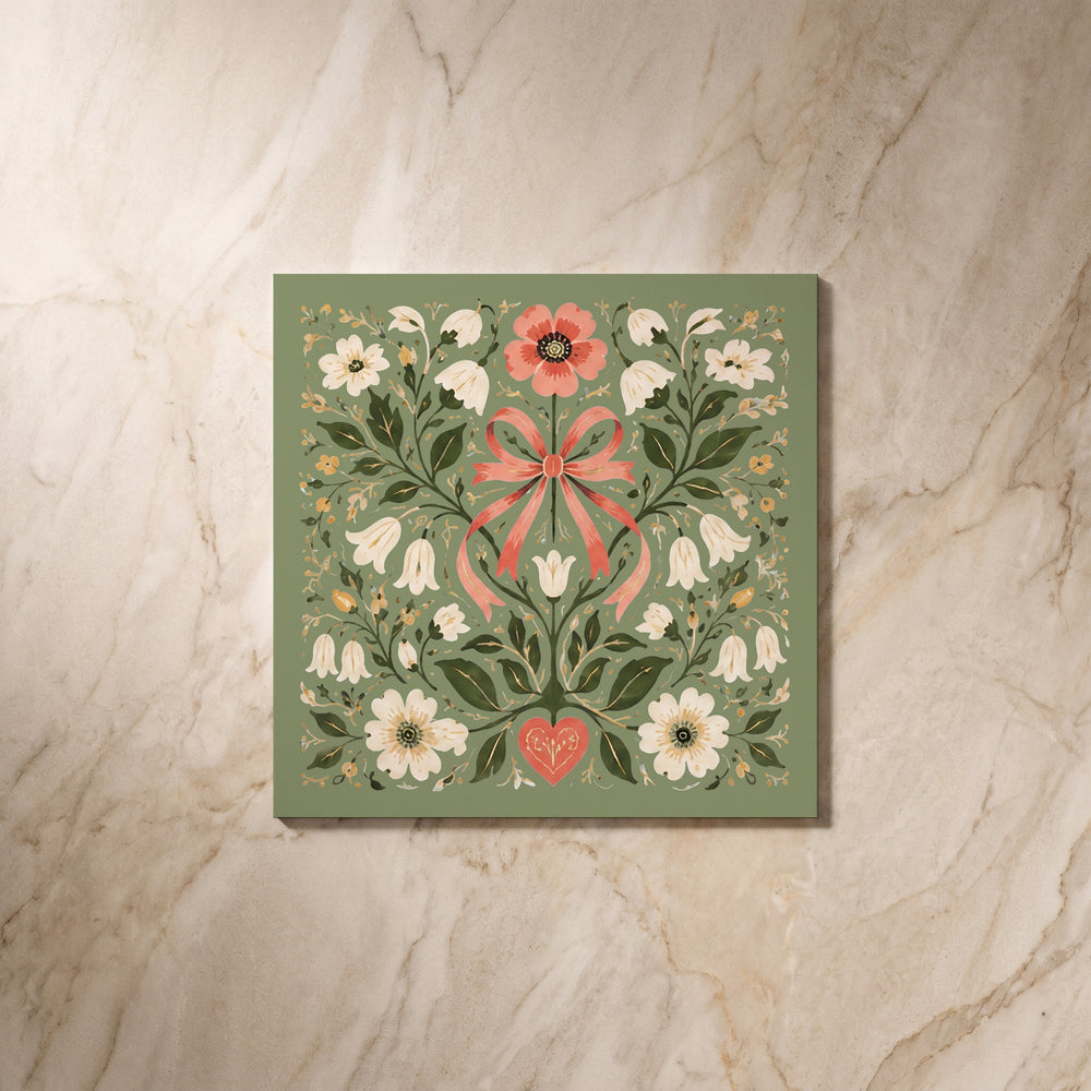Wild Meadow wedding details card, back view