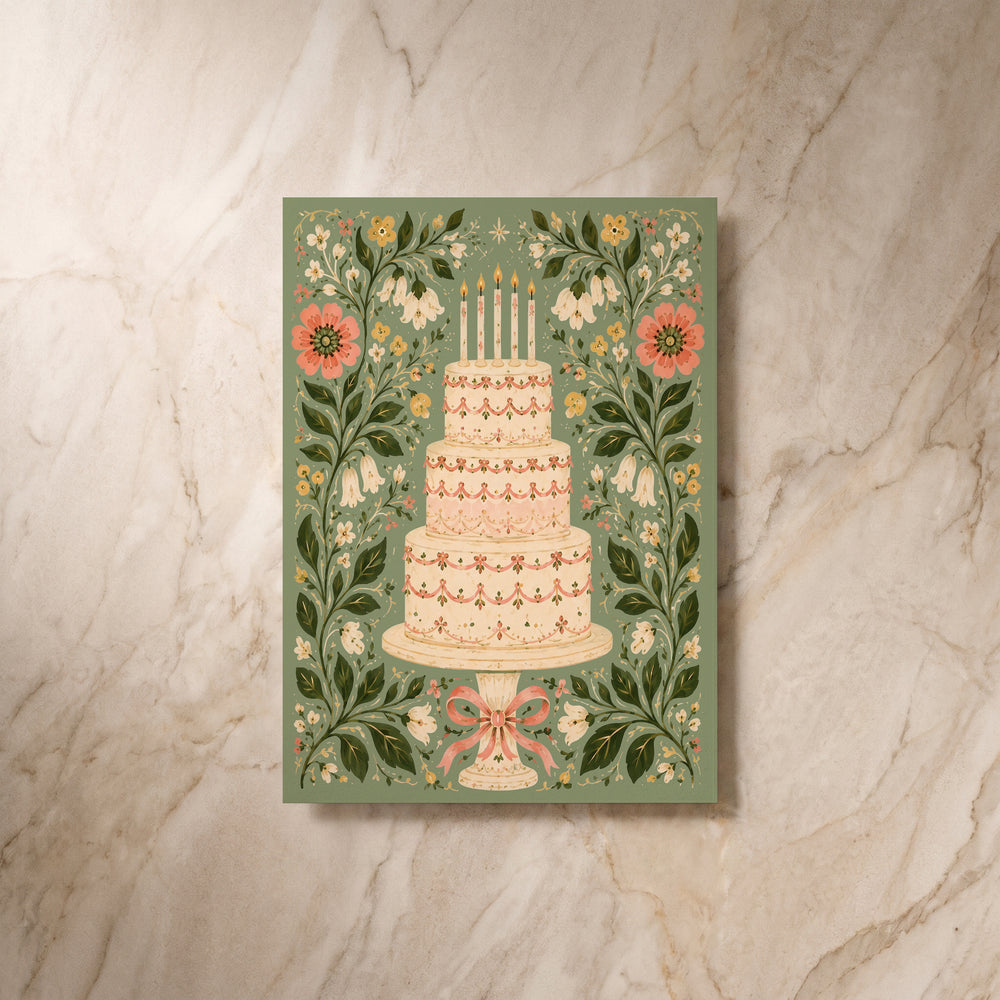 Wild Meadow wedding invitation, back view