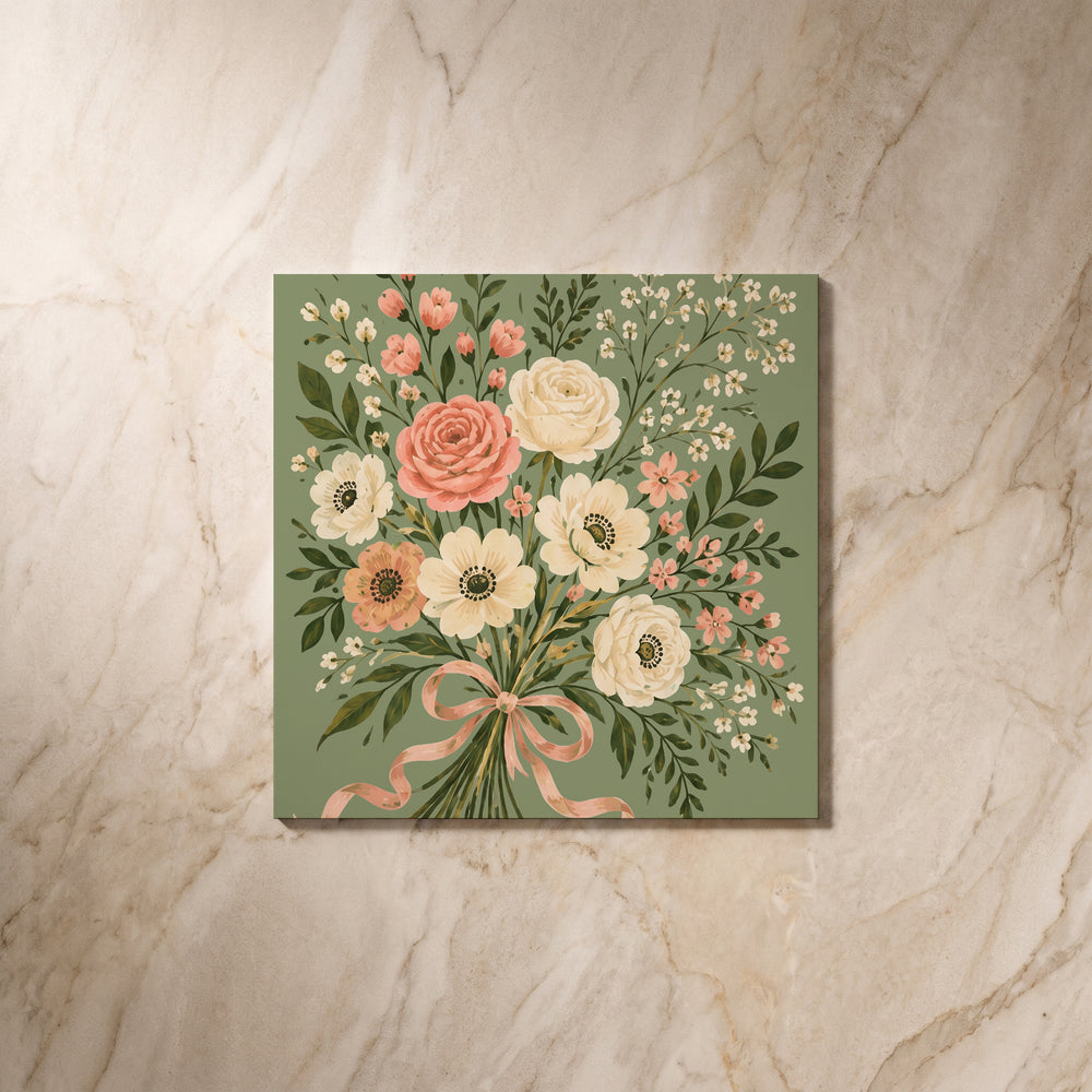 Wild Meadow wedding RSVP card, back view