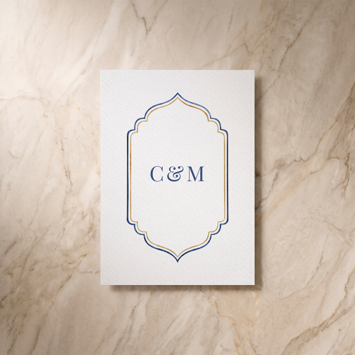 Amalfi wedding invitation, reverse design, designed and printed in Suffolk
