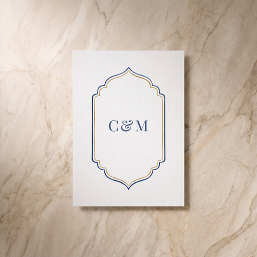 Amalfi wedding invitation, reverse design, designed and printed in Suffolk