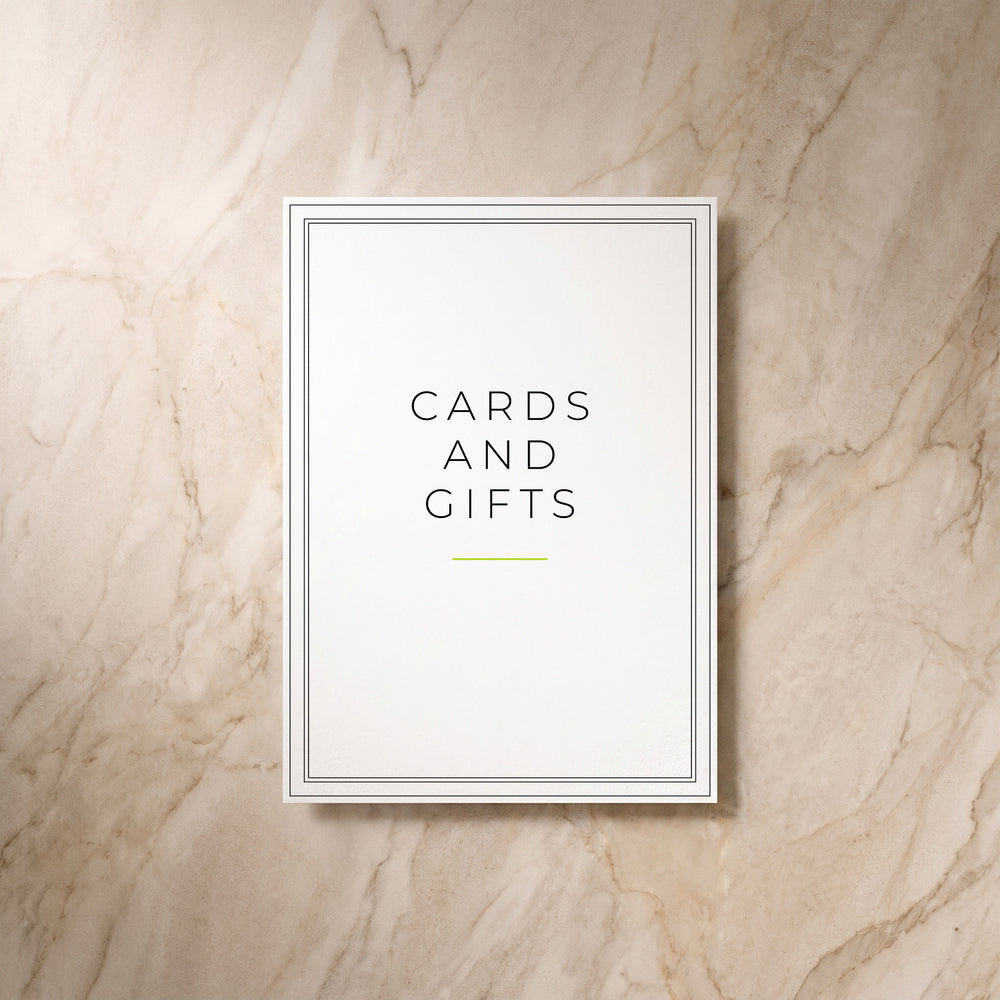 Simplicity table signage, front view